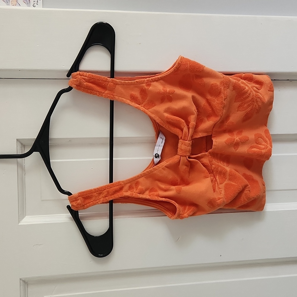 Orange crop top